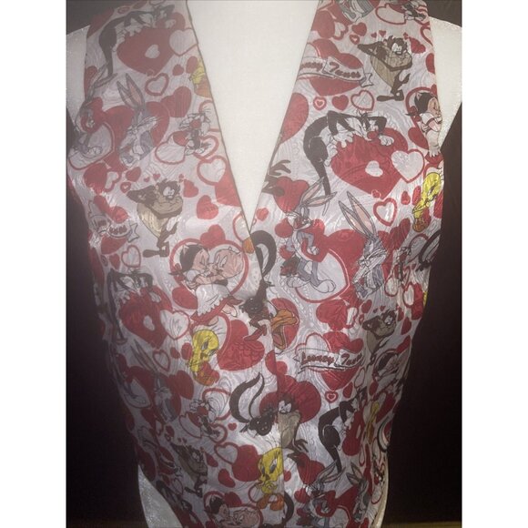 Looney Tunes Vest Valentines Day Cartoon Characters One Size Polyester - Picture 11 of 15